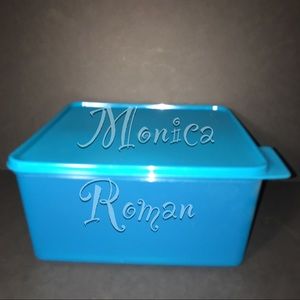 Large blue square container
